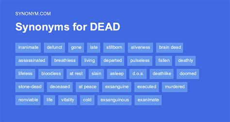 words that mean death|DEAD Synonyms: 518 Similar and Opposite Words .